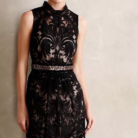 Yoana Baraschi Dresses & Skirts - BARASCHI Anthropologie Overture Tulle Sheath Dress in Black B…